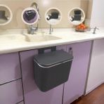 NY Home Çöp Kovası Tırtıklı 8 Lt Antrasit - 000-Siyah - Option-1