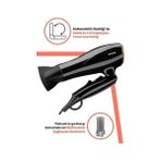 NY Home Efil Profesyonel Saç Kurutma ve Fön MAKINESI,2400W Dc Motor Katlanabilir, Soğuk Üfleme Difüzör ve Dar Başlık 3 Isı 2 Hız Ayarı Aşırı Isınma Korumalı Çıkarılabilir Filtre Asma Halkalı, Siyah - Ahşap