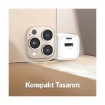 NY Home Juo 20W Gan Usb-C Usb-A Şarj Aleti & Ipad & Uyumlu Pd Qc4.0 Type-C Hızlı Şarj Cihazı - 001-Renkli