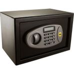 NY Home LCD Ekranlı Orta Boy Kasa Y-MS0000NFP - Standart Güvenlik - Şifre - 2 Adet 6 Şifeli Anahtar - 25 x 35 x 25 cm - Siyah - Option-1 - Ahşap