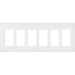NY Home Lutron Claro 6 Gang Dekoratör/rocker Duvar Plakası, Mat, Kar (1 Paket) | Sc-6-Sw - 1 Adet - Ahşap