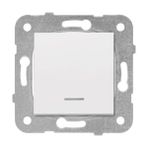 NY Home /meridian Beyaz Işıklı Anahtar Çabuk Bağlantı Mekanizma ve Düğme/kapak - Option-1 - Ahşap