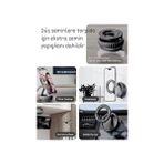 NY Home Plentiful Manyetik Araç Telefon Tutucu 360 Derece Dönebilir Araç Cam Ayna Uyumlu K11 - Option-1 - 000-Siyah