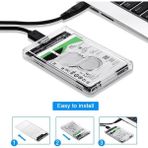 NY Home Plus PX-3000 Usb3.0 Harddisk Kutusu, 2.5 Şeffaf Harddisk/ssd Kutusu - 1BW-Beyaz