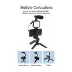 NY Home Tripod, Selfie, Video Üretimi Için Kit, Stand, Uzaktan Kumandalı Mikrofon LED Işık ve Mini Tripod Telefon Vlog Video Kayıt Için Aradığınız Herşey Bu Kutuda Ay-49 - Ahşap