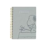 NY Home Vegan Deri Spiral Günlük, Snoopy Tipi – 20,32 cm x 25,4 Cm, 192 Çizgili Sayfa, "şimdi Yaz" Yazılı Gümüş Folyo Kapağında Süslenmiştir – Notlar, Listeler ve Daha Fazlası Için Mükemmel - --
