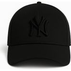 Ny New York Nakış Unisex Beyzbol Siyah Şapka Kadın Şapka Erkek Şapka Yazlık Şapka - Standart - Siyah - Siyah