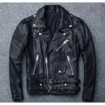 Nyc Deri Motosiklet Biker Mont - XL - 01-Siyah