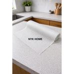 NYK HOME Raf Örtüsü Dolap Örtüsü Pvc deliksiz Üstü Şeffaf kaplama Dantel 1, sınıf malzeme BEYAZ RENK