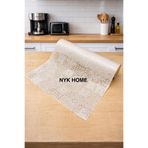NYK HOME Raf Örtüsü Dolap Örtüsü Pvc deliksiz Üstü Şeffaf kaplama Dantel 1, sınıf malzeme KREM RENK