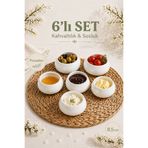 NYL HOME Porselen 6’lı Kahvaltılık Kase Seti 8,5 cm Sosluk Çerezlik Sunumluk