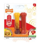 Nylabone Cheeseburger ve Elma Aromalı Köpek S Çiğneme Kemiği