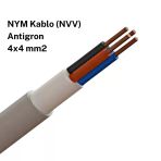 Nym (Nvv) 4X4 Mm2 Beyaz Kablo, Antigron, Pvc İzoleli, 300/500V, 1 Metre