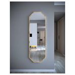 Nysamo 150 cm Safir Meşe Altıgen Duvar Aynası