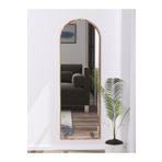 Nysamo Ceviz Antre Koridor Konsol Duvar Salon Banyo Wc Ofis Yatak Odasi Boy Ayna 150X50 Cm