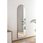 Nysamo Ceviz Antre Koridor Konsol Duvar Salon Banyo Wc Ofis Yatak Odası Boy Ayna 40X120 cm Kubbe Beyaz Ayna - Kahverengi - 40 x 120 cm