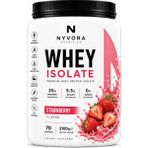 Nyvora Nutrition Whey Isolate Protein Tozu Strawberry (Çilek Aromalı) 2100 gr 70 Servis