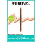 NYX Professional Makeup Wonder Pencil Çift Taraflı Aydınlatıcı Kalem - Haki Renk Vegan Formül