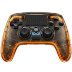 NYXI Wireless Controller for PS4, Hall Effect Joysticks Triggers, Transparent Controller with Breathing RGB Light, Programmable Buttons, 3.5mm Audio Jack Compatible with PS4/PC/iOS/Android