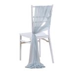 nza sandalye şeridi, 20 x 250 cm şeffaf tül dekoratif kurdeleler, sandalye kuşakları düğün, parti, törenler için gri mavi 20'li paket, zarif masa dekoru