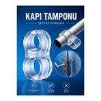 Nzb (1 Adet) Şeffaf Silikon Kapı Pencere Kolu Stoperi Kapı Tamponu