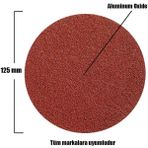 Nzb 100 Adet Cırt Zımpara 125 mm Spiral Avuç Taşlama 40 Kum - 1 Adet