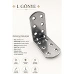 Nzb (25 Adet) Oval Başlı L Demir Gönye 30X55X55 mm Dayanıklı Metal Bağlantı Aparatı Köşe Sabitleme - Gri