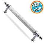Nzb Çekmece Dolap Mutfak Kulpu Kapak Kulbu Metal Kulp Mobilya Krom Renk 128 mm Dolabı Kulpları