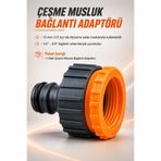 NZB Çeşme Musluk Bağlantı Adaptörü Aparatı 1/2'' - 3/4'' Bahçe Musluk Adaptörü Hortum Bağlantı Eki