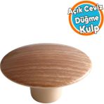 Nzb Dış Bükey Kulp Açık Ceviz Renk Mobilya Mutfak Dolap Dolabı Çekmece Kulpu Kulbu Plastik