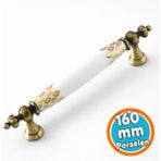 Nzb Eskitme Antik Sarı Beyaz Gerçek Porselen 128 mm Mobilya Mutfak Dolap Kulpu Kulbu Kulpları