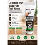 NZB Fiber Beyaz Ahşap Parke Tamir Macunu Mobilya Masa Dolgu Çatlak Çizik Giderici 125 ML Kullanıma Hazır