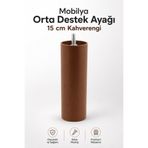 Nzb Gizli Mobilya Kanepe Sehpa Tv Ünitesi Koltuk Orta Destek Ayağı 15 Cm Kahverengi Baza Ayak