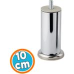 Nzb Kalın Metal Mobilya Ayağı Modern Dayanıklı Koltuk Kanepe Tv Ünitesi M8 Civata Krom Gümüş 10 cm 51 mm