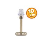 Nzb Kapı Stoperi Tamponu 10 cm Krom Metal Vidalı Kapı Stopu Silikonlu