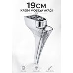 Nzb Krom Mobilya Ayağı 19 cm 1 Adet Dekoratif Koltuk Kanepe Sehpa Ayağı Modern Tasarım