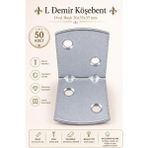Nzb L Demir Köşebent Oval Başlı 30X35X35 mm Set Dayanıklı Demir Bağlantı Sabitleme Aparatı (50 Adet) - Gri