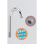NZB Lavabo Mutfak Musluk Batarya Kuğu Metal Lüks Uzun Evye Borusu Krom Su 360° Dönen Kaliteli Dayanıklı