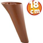 NZB Lüks Mobilya Kanepe Sehpa TV Ünitesi Koltuk Ayağı 18 cm Ahşap Desenli Kahverengi Baza Ayak