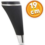 NZB Lüks Mobilya Kanepe Sehpa TV Ünitesi Koltuk Ayağı 19 cm Siyah Krom Baza Ayak