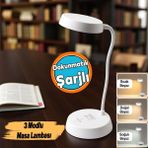 Nzb Masa Üstü Lamba Şarjlı Akrobat 360° 3 Kademe Dokunmatik Çalışma Okuma Işığı Gece Lambası Soft Işık - 1