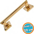 Nzb Mat Albifirin Kare Rozetli Çekme Kol 20 cm Mobilya Kulpu Dolap Kapak Çekmece Modern Tasarım - Albrifin - 1 Adet