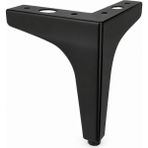 Nzb Mat Siyah Metal 13 cm Mobilya Köşe Ayağı Dayanıklı Modern Tasarım Koltuk Sehpa Mobilya