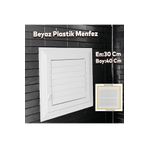 Nzb Menfez Banyo Wc Tuvalet Depo Havalandırma Plastik Panjur Beyaz 30X40 cm