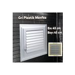 NZB Menfez Banyo Wc Tuvalet Havalandırma Plastik Panjur 45x45 CM Gri Renk