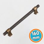 Nzb Metal 160 mm Tırtıklı Desen Mobilya Mutfak Dolap Kulpu Kulbu Kulpları Eskitme Antik Sarı