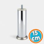 Nzb Metal Kalın 51 mm Mobilya Ayağı Modern Dayanıklı Koltuk Kanepe Tv Ünitesi M8 Civata Krom Gümüş 15 cm