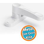 Nzb Metal Kapı Pencere Çocuk Emniyet Kilidi Çocuklar Için Güvenlik Sunan Metal Pvc Kilidi (1 Adet) - Beyaz