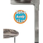 Nzb Metal Katlanır Sofra Ayağı - 22 cm - Siyah Taban Yer Sofrası - Sini Altı - Sehpa - Masa Uyumlu