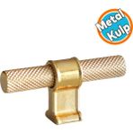 Nzb Metal Kulp Tek Vida Tırtık Desen Çekmece Mutfak Mobilya Dolabı Dolap Kulpları Kulbu Altın Gold